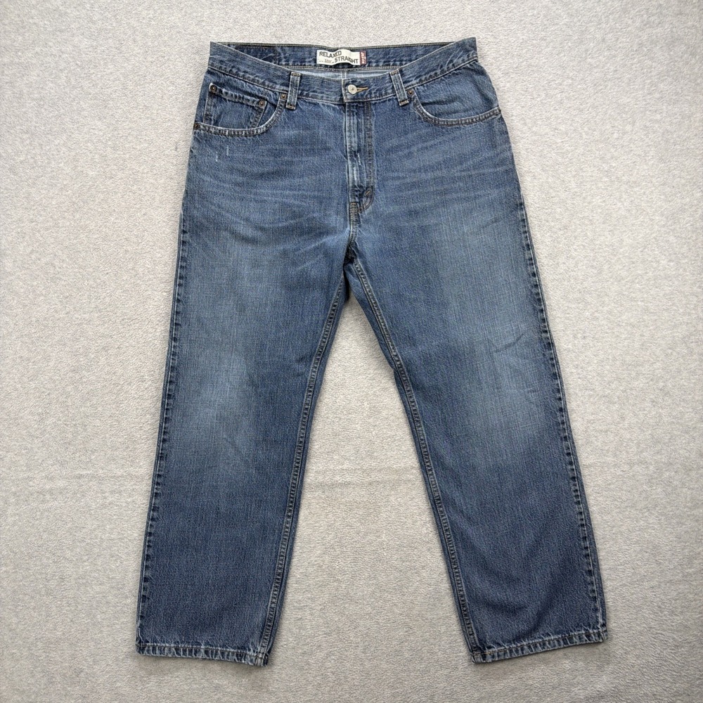 Levis 559 Jeans Mens 36x30 Blue Denim Pants Relaxed Straight Wide Leg Y2K Retro